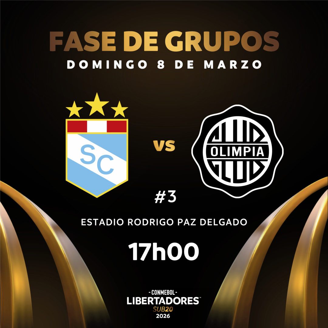 #3 Sporting Cristal (Per) vs Olimpia (Par) / CONMEBOL Libertadores sub20 2026™ / Fase de Grupos