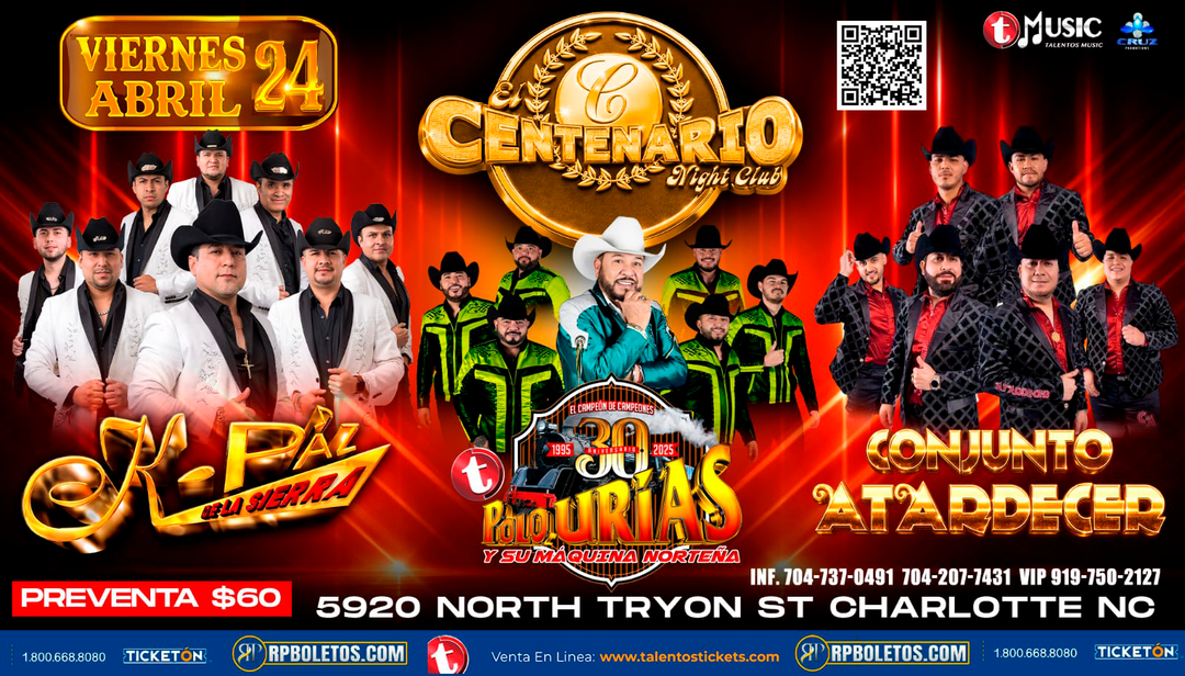 Polo Urias y La Maquina Norteña en El Centenario Night Club de Charlotte, NC.