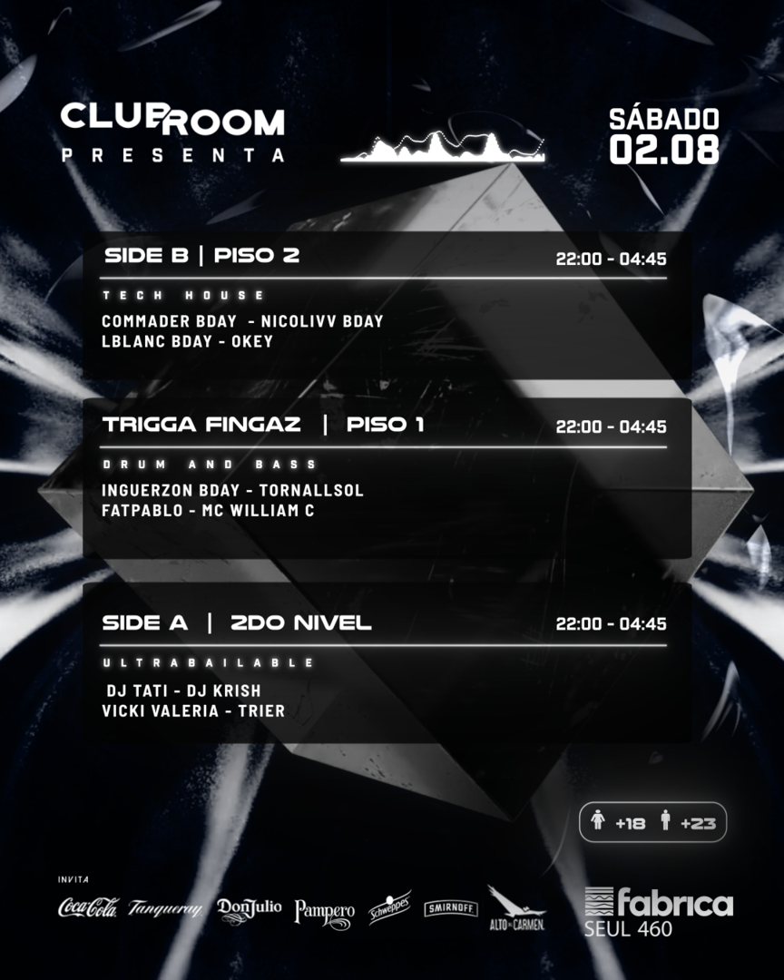 Clubroom Presenta @ Sábado 02 Agosto