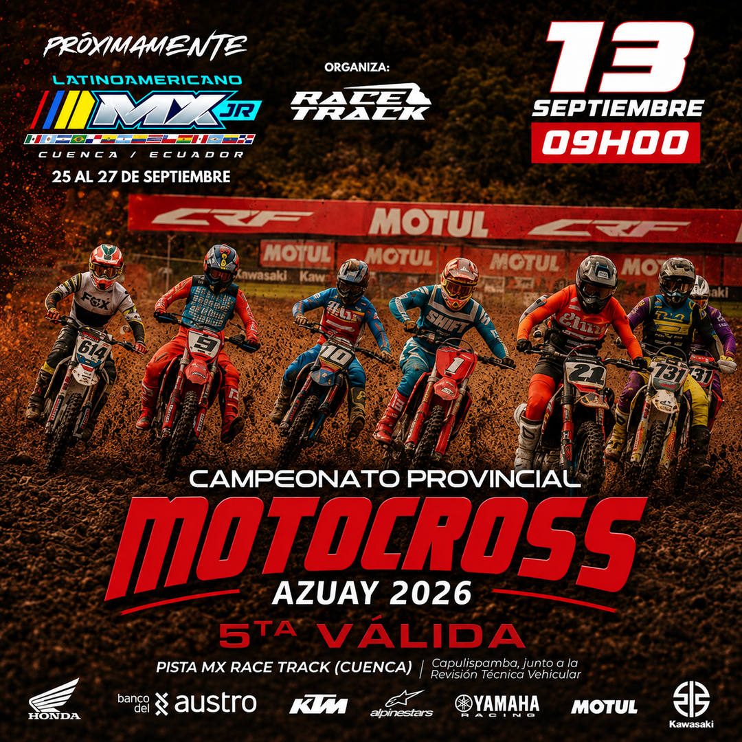 CAMPEONATO PROVINCIAL DE MOTOCROSS AZUAY 2026 5TA VÁLIDA - CUENCA