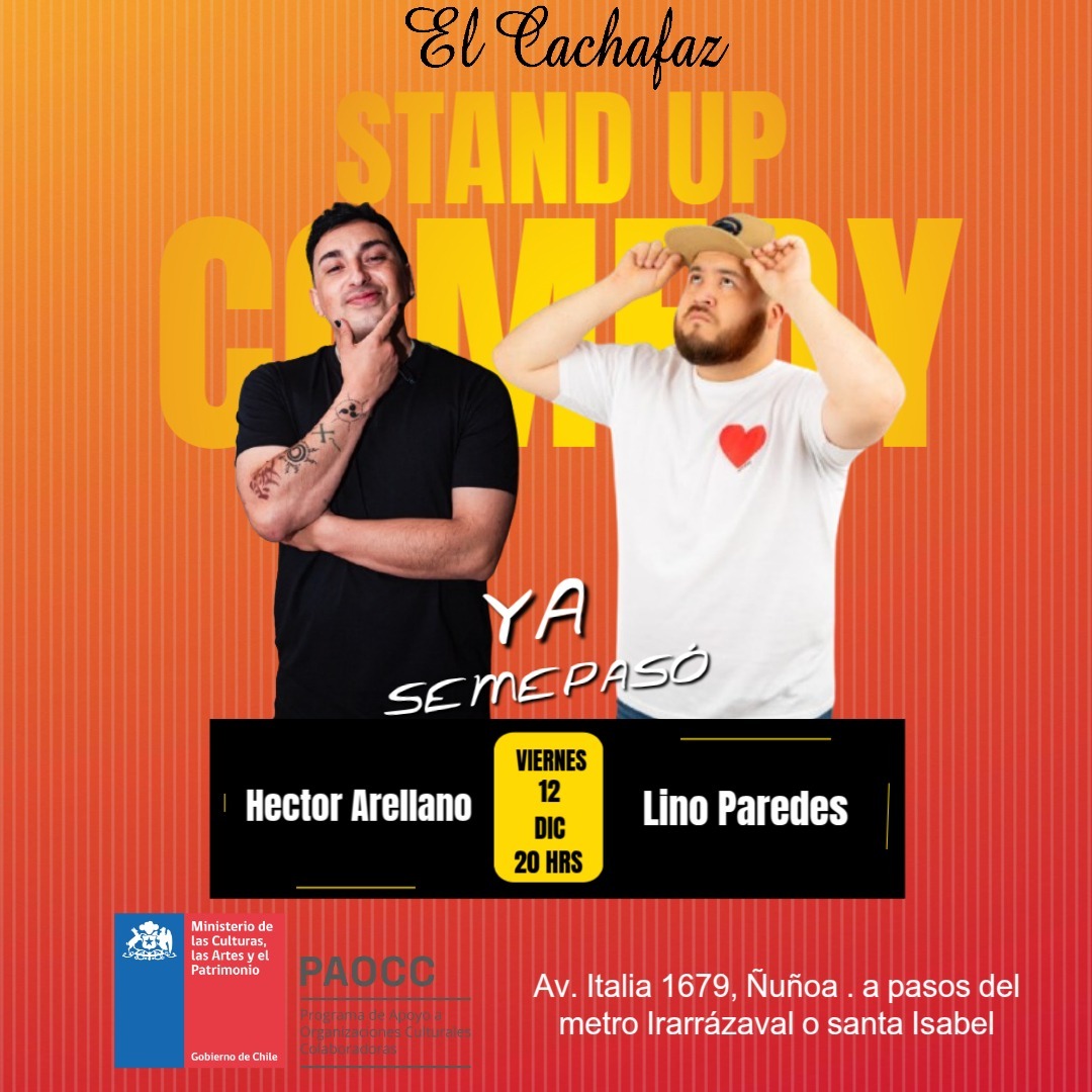 Show Stand Up-Ya se me pasó-Viernes 12 de Diciembre 20 hrs