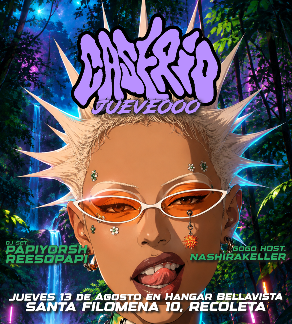 JUEVEOOO 🍭 En Caserío Fiesta el Jueves 13 de Agosto en Hangar Bellavista