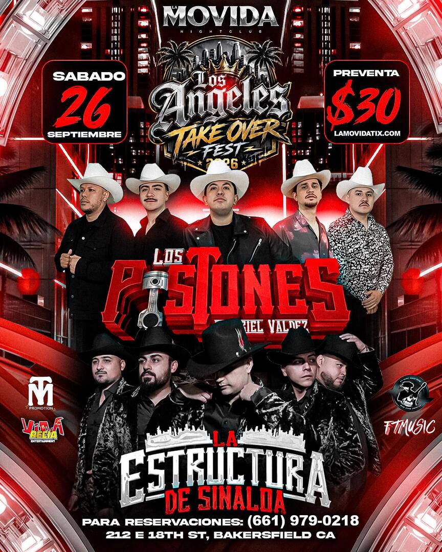 Los Pistones de Uriel Valdez La Estructura de Sinaloa-Los Angeles Take Over Fest 2026