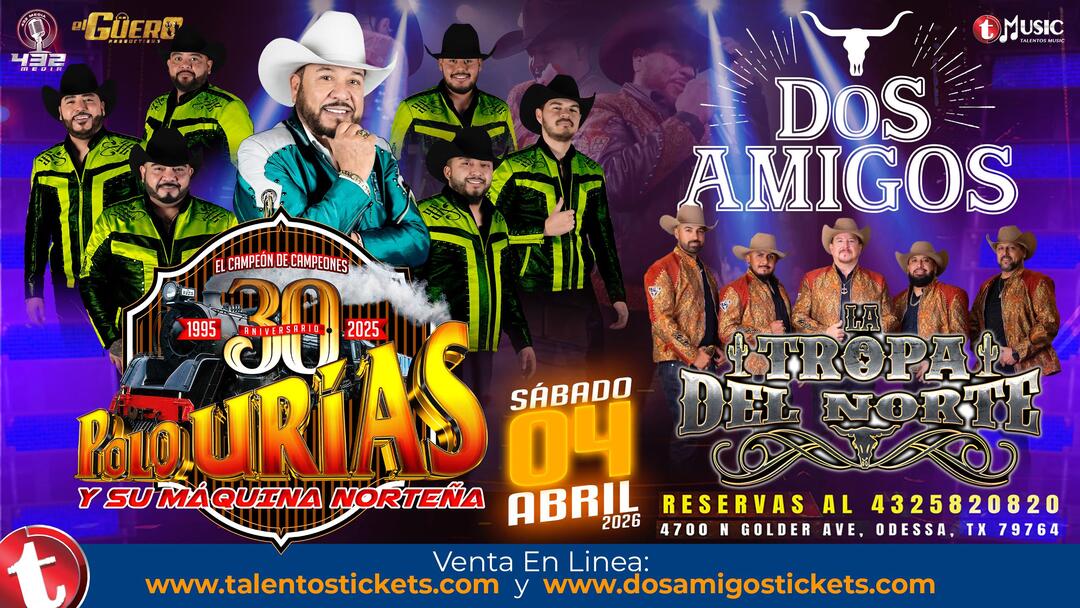 Polo Urias y La Maquina Norteña en Dos Amigos de Odessa, Texas
