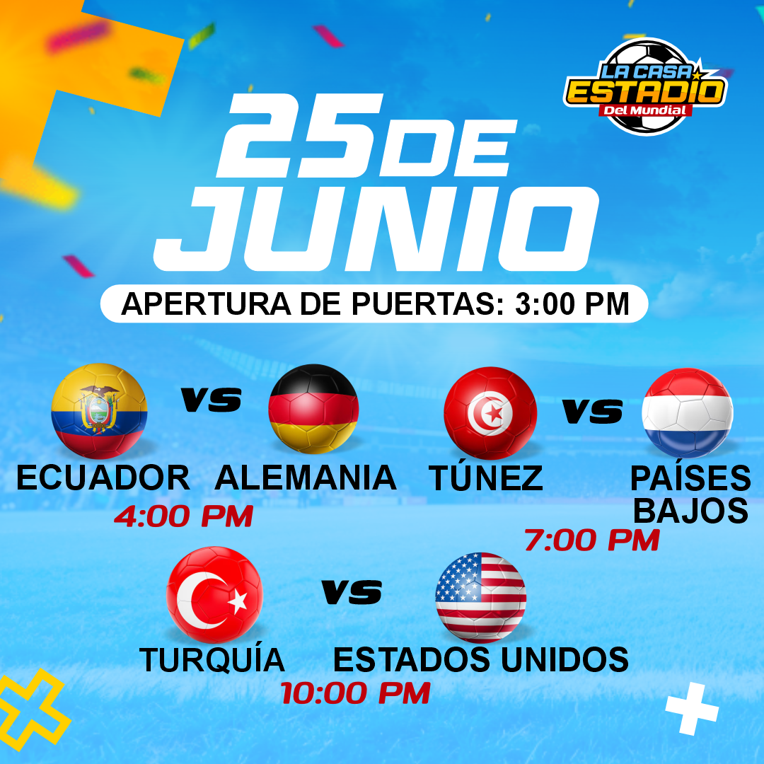 LA CASA ESTADIO DEL MUNDIAL - Ecuador vs Alemania & Túnez vs Países Bajos & Turquía vs Estados Unidos
