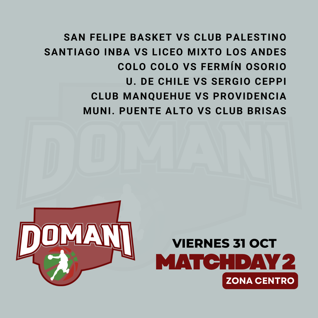 PRE-DOMANI 2025 - ZONA CENTRO VIERNES 31 OCTUBRE