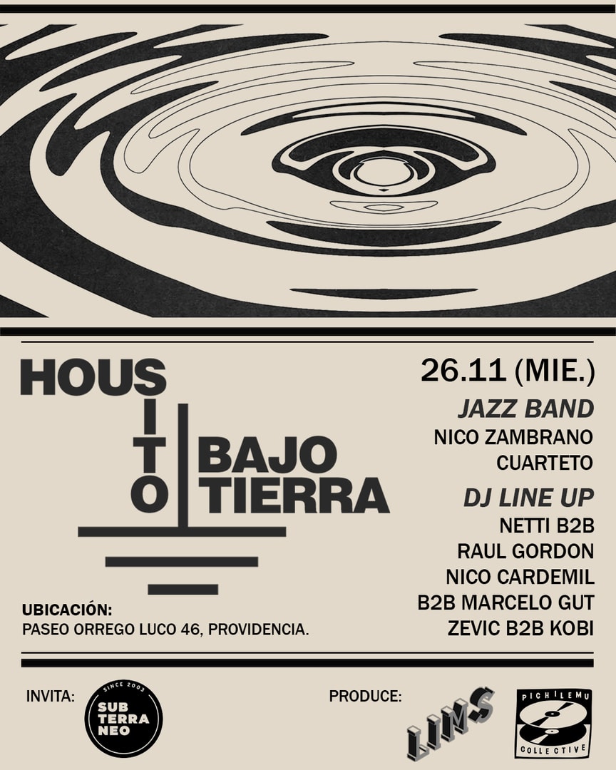 HOUSITO BAJO TIERRA 🎵 MIÉRCOLES 26 NOVIEMBRE ★ Club Subterráneo (+21)