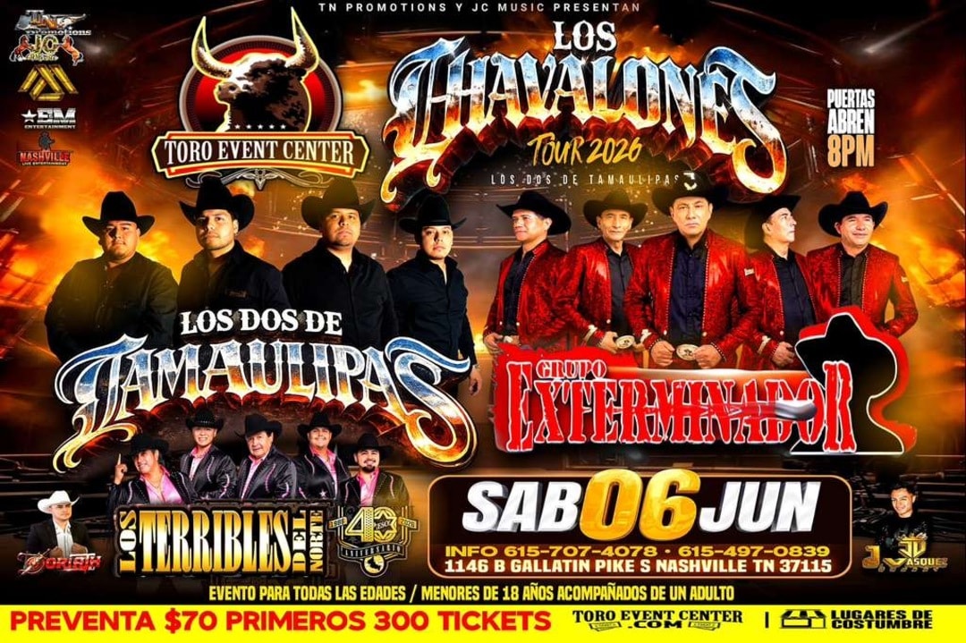 Los chavalones tour con Los Dos de Tamaulipas, Los Terribles del Norte & Grupo Exterminador.