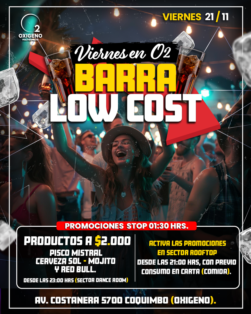 VIERNES 21 NOVIEMBRE 🌸 BARRA LOW COST🍹🥃🥂‼️ + Y PIZZA 🍕 DE REGALO EN ROOFTOP‼️ INGRESO CON QR STOP 01 AM⚠️NOS RESERVAMOS EL DERECHO DE ADMISIÓN⚠️ 🚹🚺+18 AÑOS.