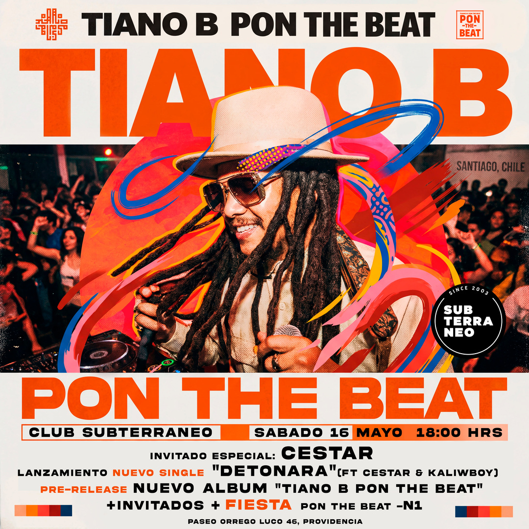 TIANO BLESS PON THE BEAT ★ SÁBADO 16 MAYO ★ Club Subterráneo