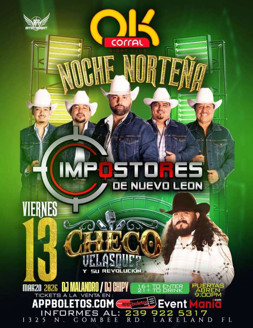 Impostores de Nuevo Leon-Checo Velasquez y su Revolucion-Ok Corral