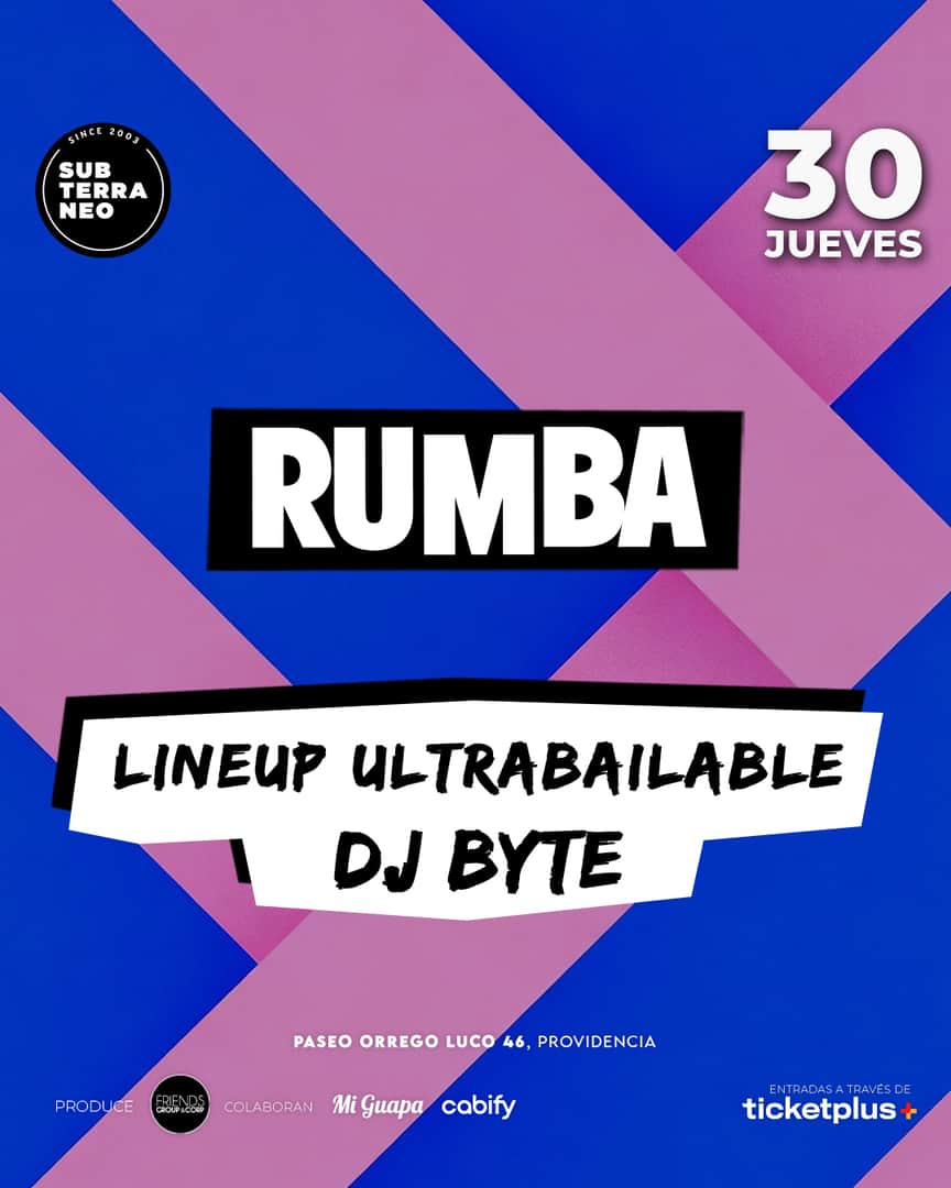 RUMBA Full Ultrabailable ★ JUEVES 30 ABRIL ★ Club Subterráneo (+21M & +23H)