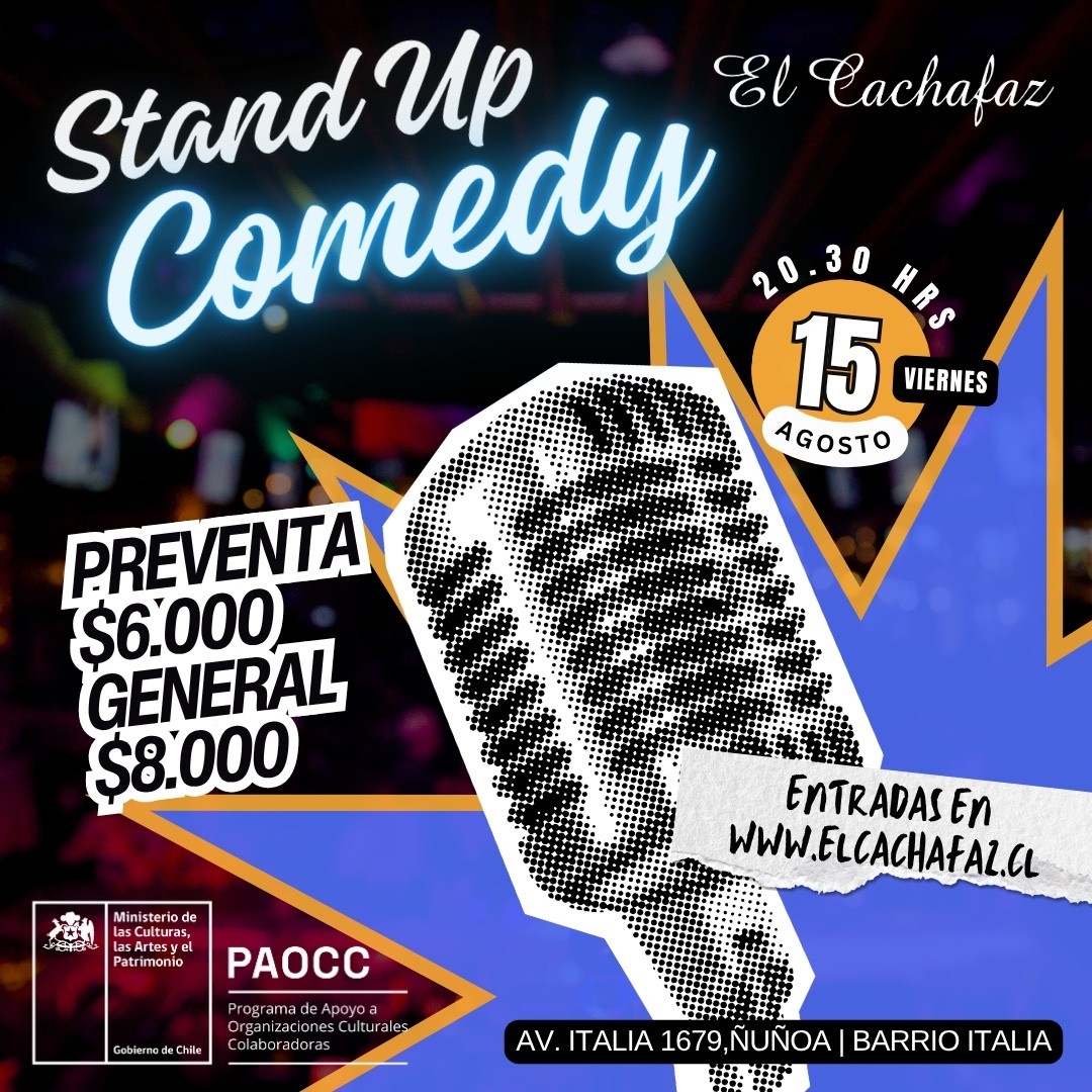 Show Stand Up Viernes 15 de Agosto 20.30hrs