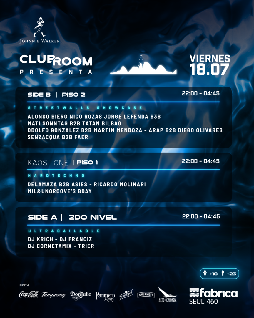 Clubroom Presenta @ Viernes 18 de Julio