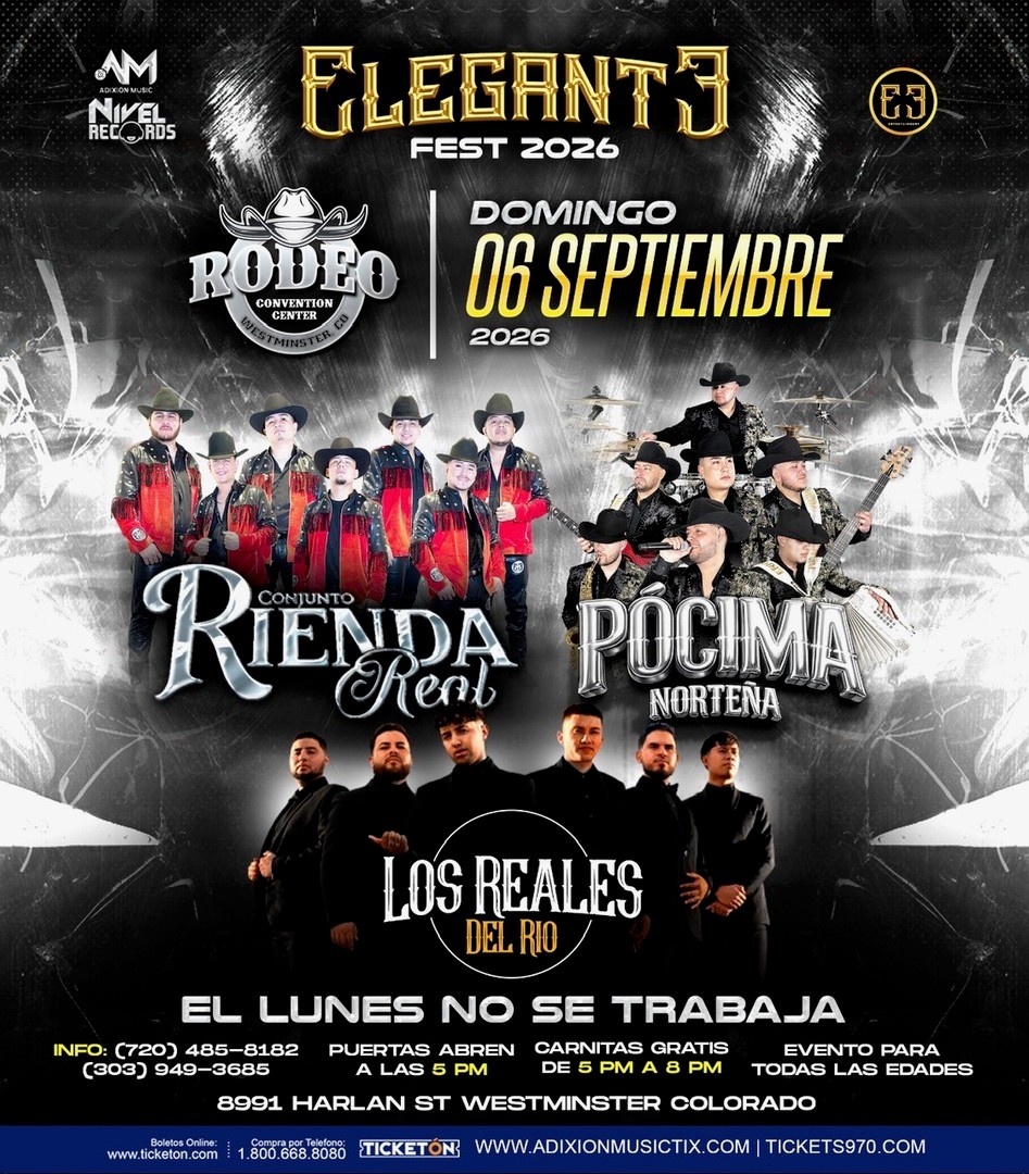 Conjunto Rienda Real-Pocima Nortena-Los Reales del Rio-Rodeo Convention