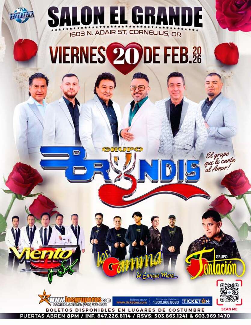 Grupo Bryndis-Viento y Sol-Los Gamma de Enrique Mora-Tentacion-Salon El Grande