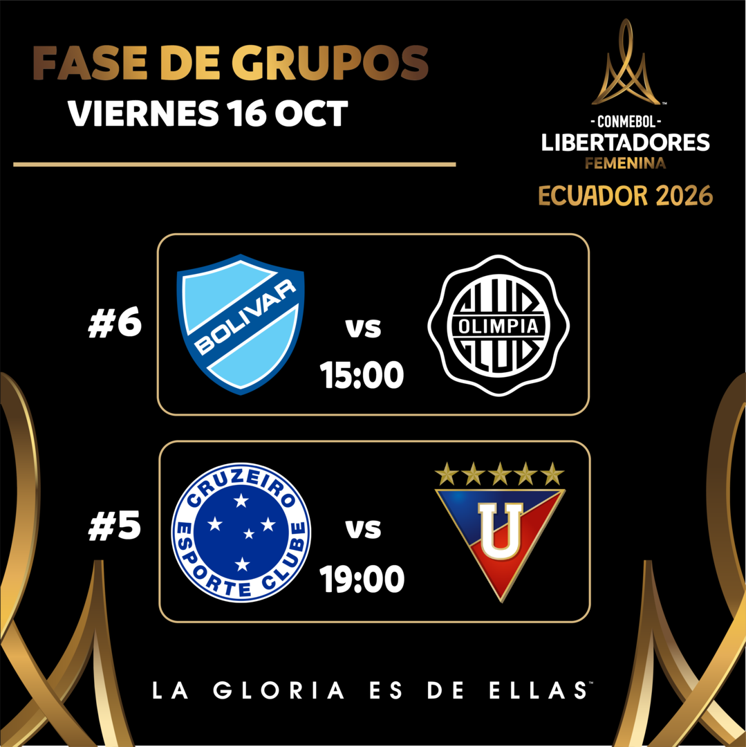 #6 Bolivar (Bol) vs Olimpia (Par) / #5 Cruzeiro (Bra) vs L.D.U Quito (Ecu) / CONMEBOL Libertadores Femenina 2026™ / Fase de Grupos