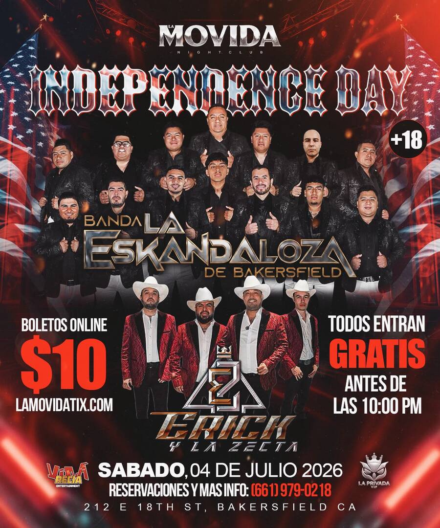 Celebrando Indepence Day-Banda La Eskandaloza de Bakersfield-Erick y la Zecta