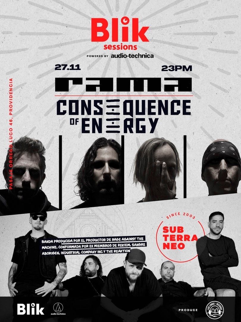 Blik! Sessions // Vol. 1 RAMA x CONSEQUENCE OF ENERGY — Powered by Audio-Technica ★ JUEVES 27 NOVIEMBRE ★ Club Subterráneo