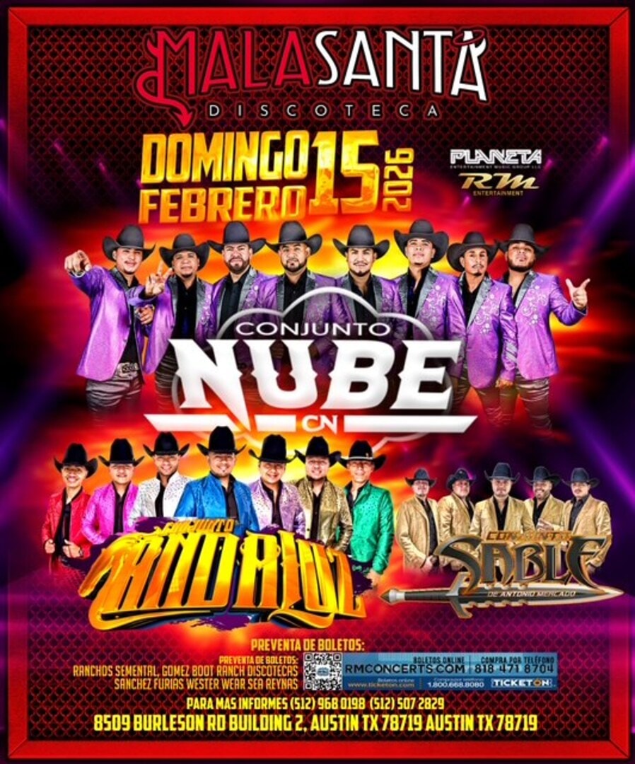 Conjunto Nube-Conjunto Andaluz-Conjunto Sable-Mala Santa Discoteca