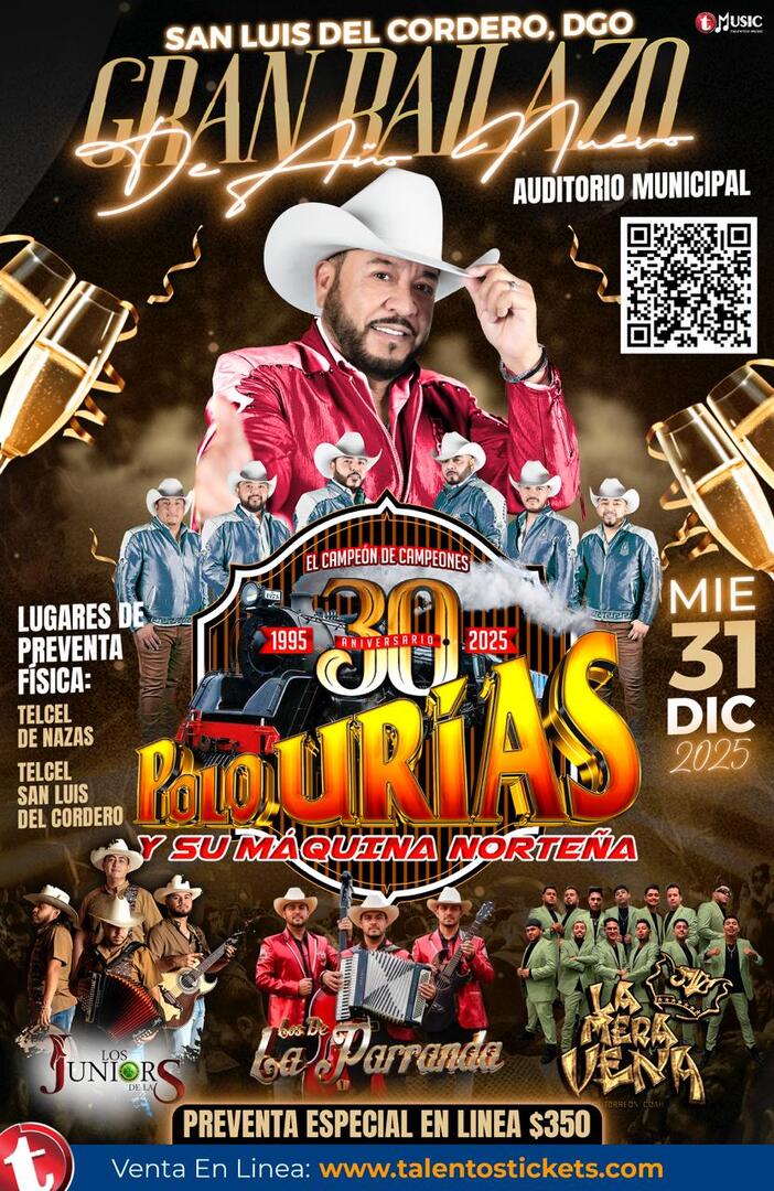 Polo Urias y La Maquina Norteña en San Luis del Cordero, Durango