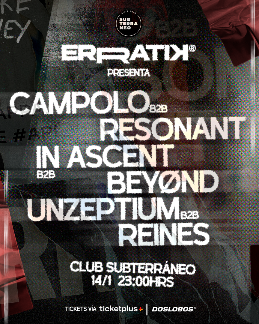 ERRATIK 🎵 MIÉRCOLES 14 ENERO ★ Club Subterráneo (+21)