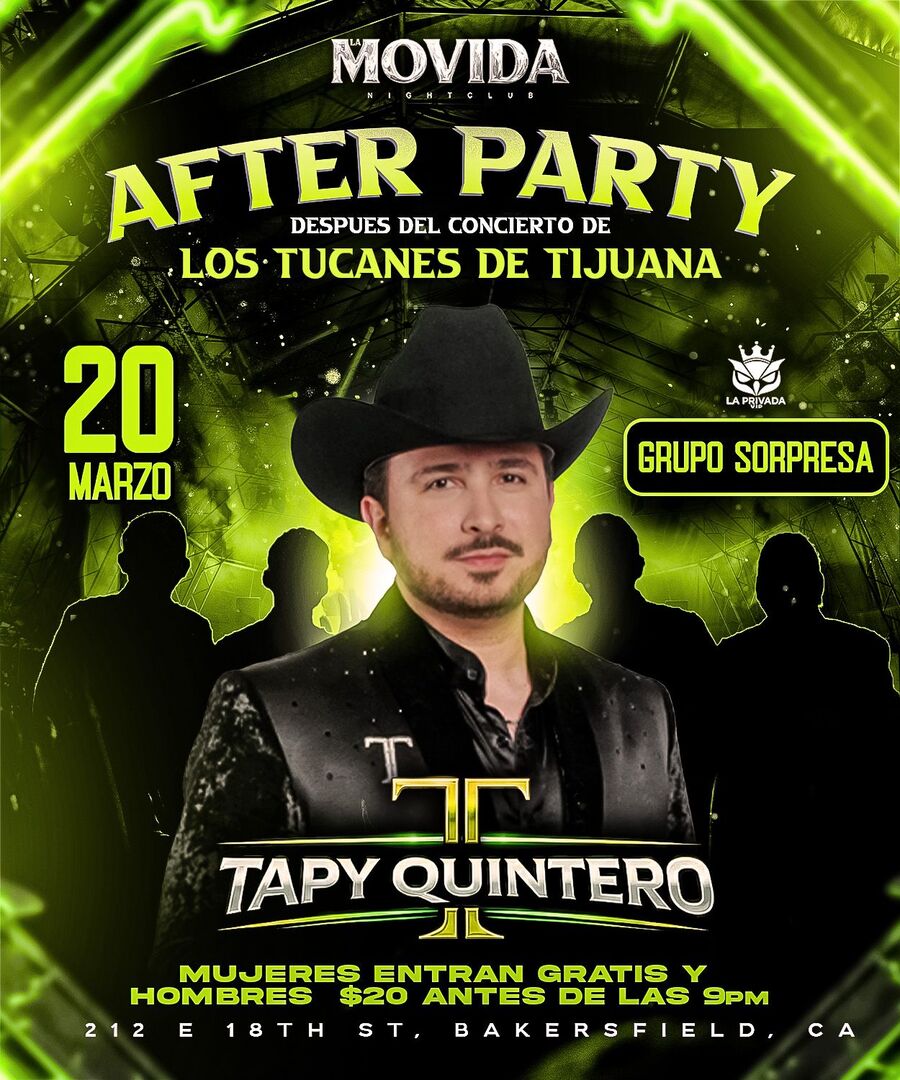 Tapy Quintero After Party Despues del Concierto de Tucanes.
