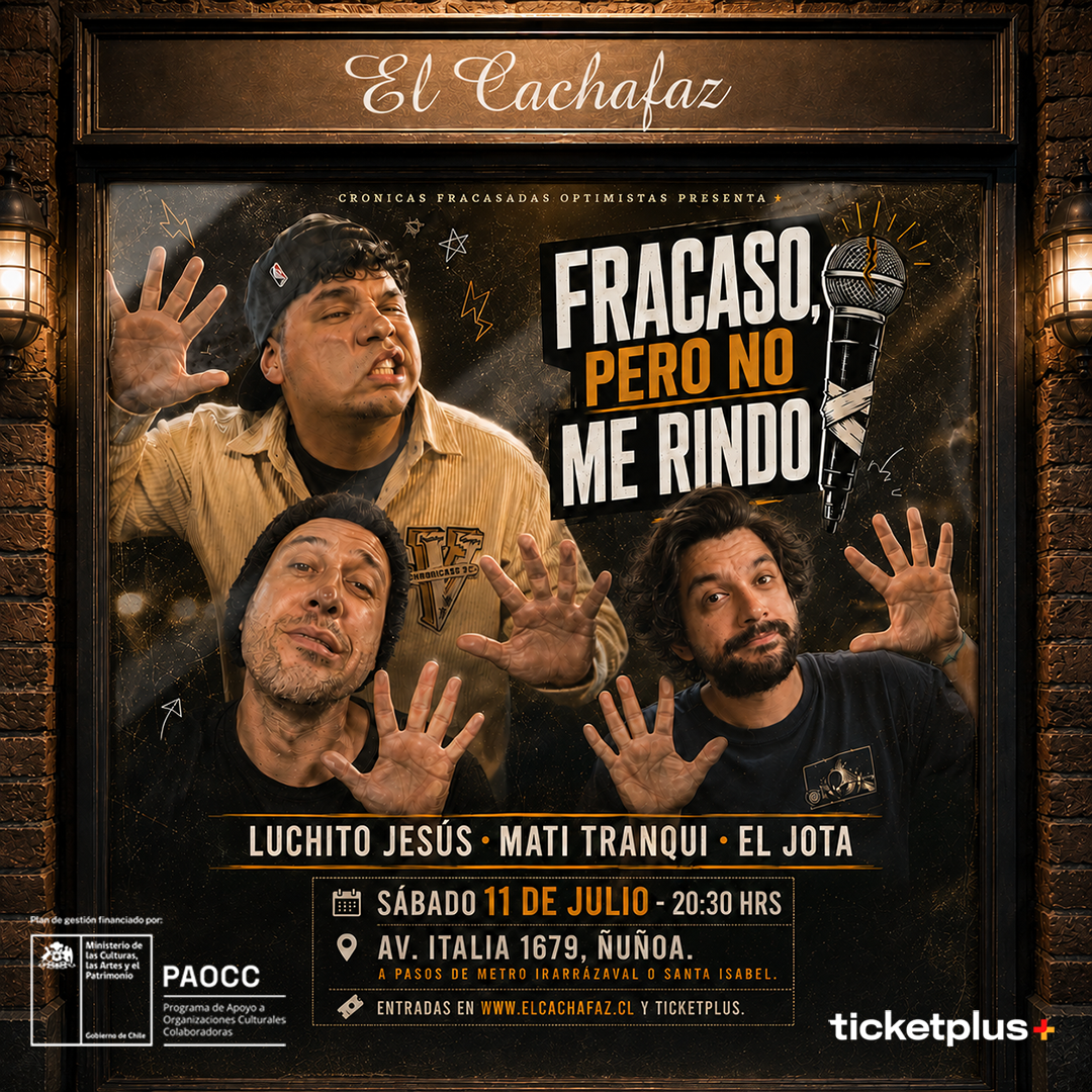 Show de stand up-Fracaso pero no me rindo -Sabado 11 de Julio 20:30hrs