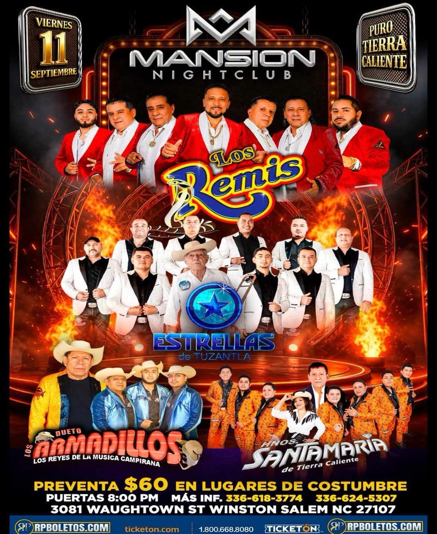 Puro Tierra Caliente-Mansion Night Club-Winston-Salem-NC