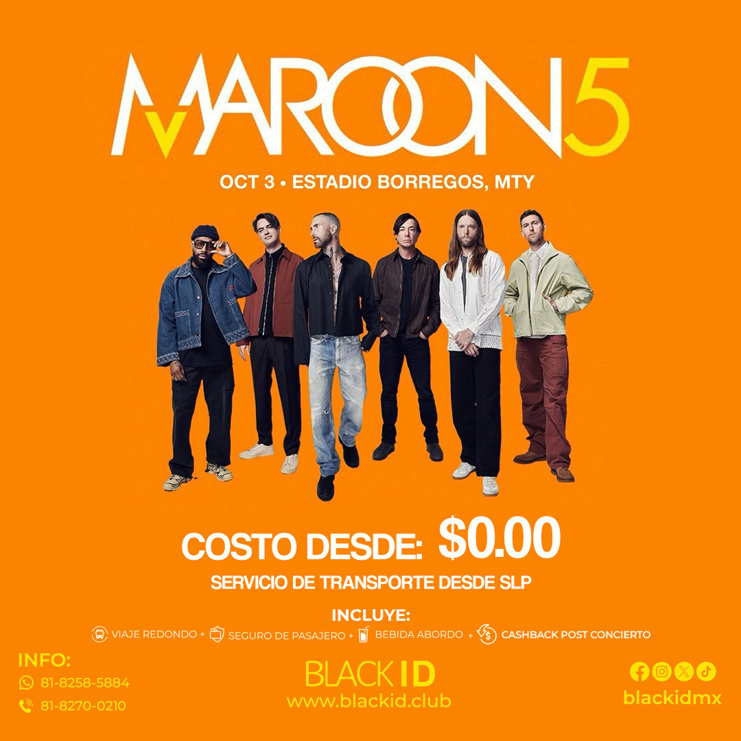 Viaje al concierto de Maroon 5 en MTY