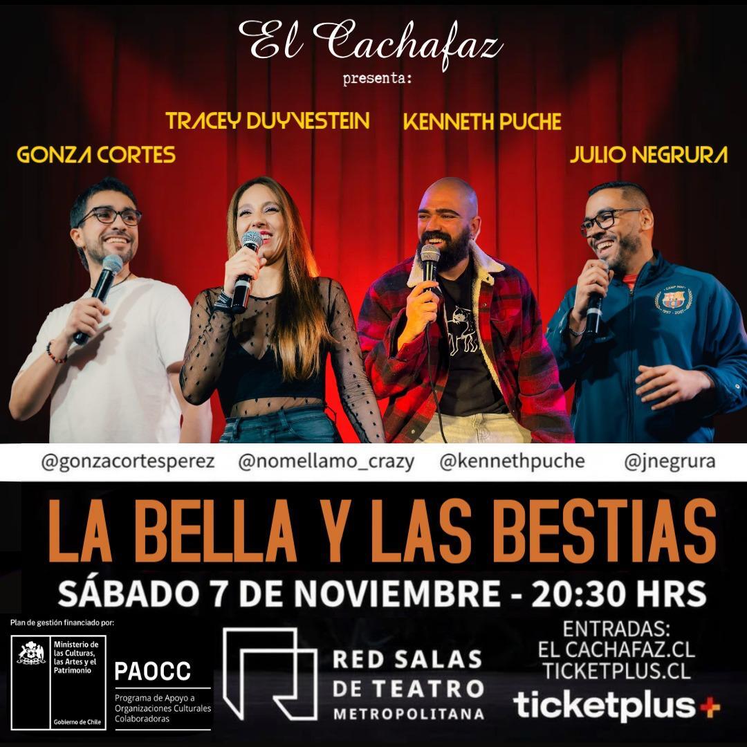 Show de stand up-La bella y las baestias-Sabado 7 noviembre 20:30hrs