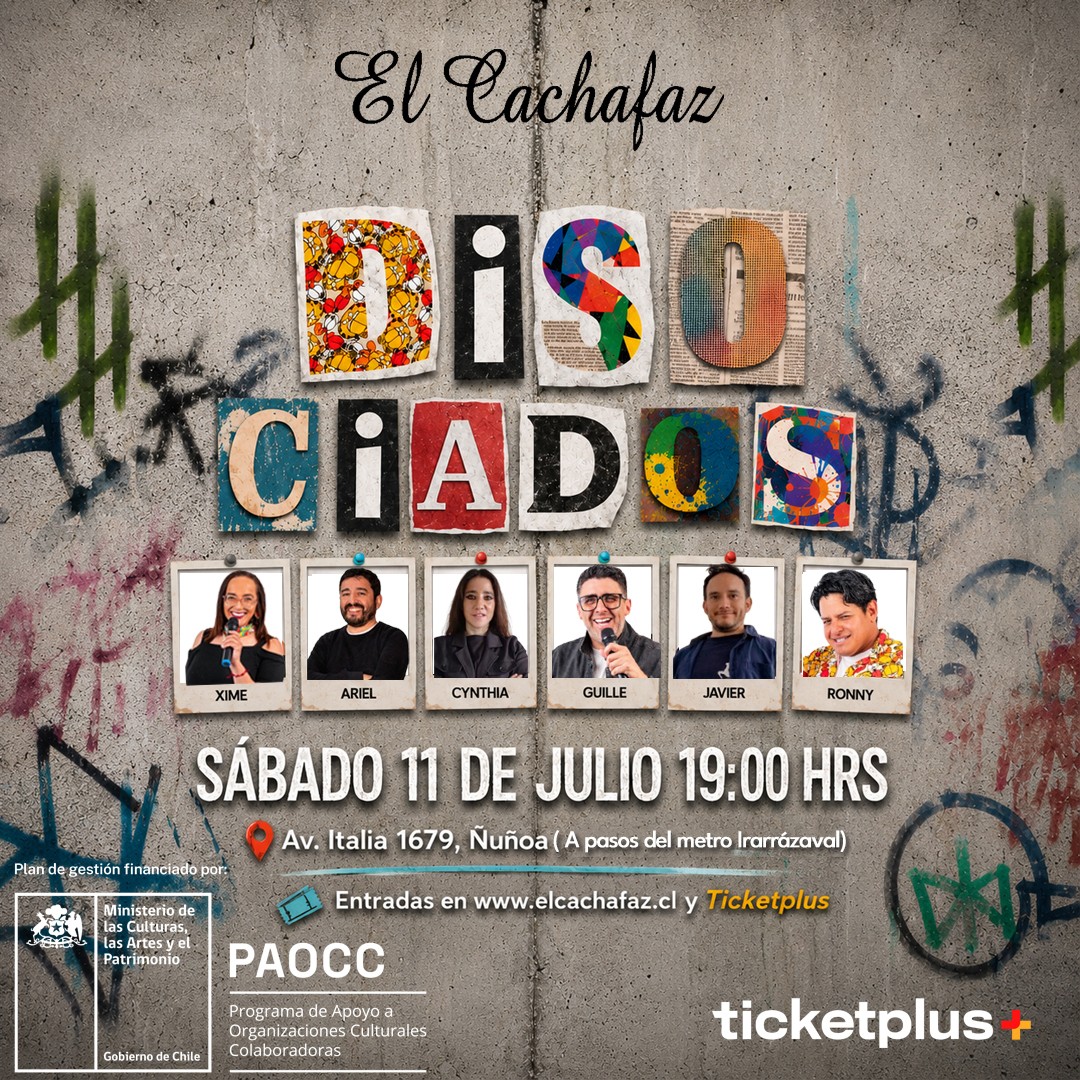 Show de Stand Up-Disociados-Sabado 11 Julio a las 19 hrs