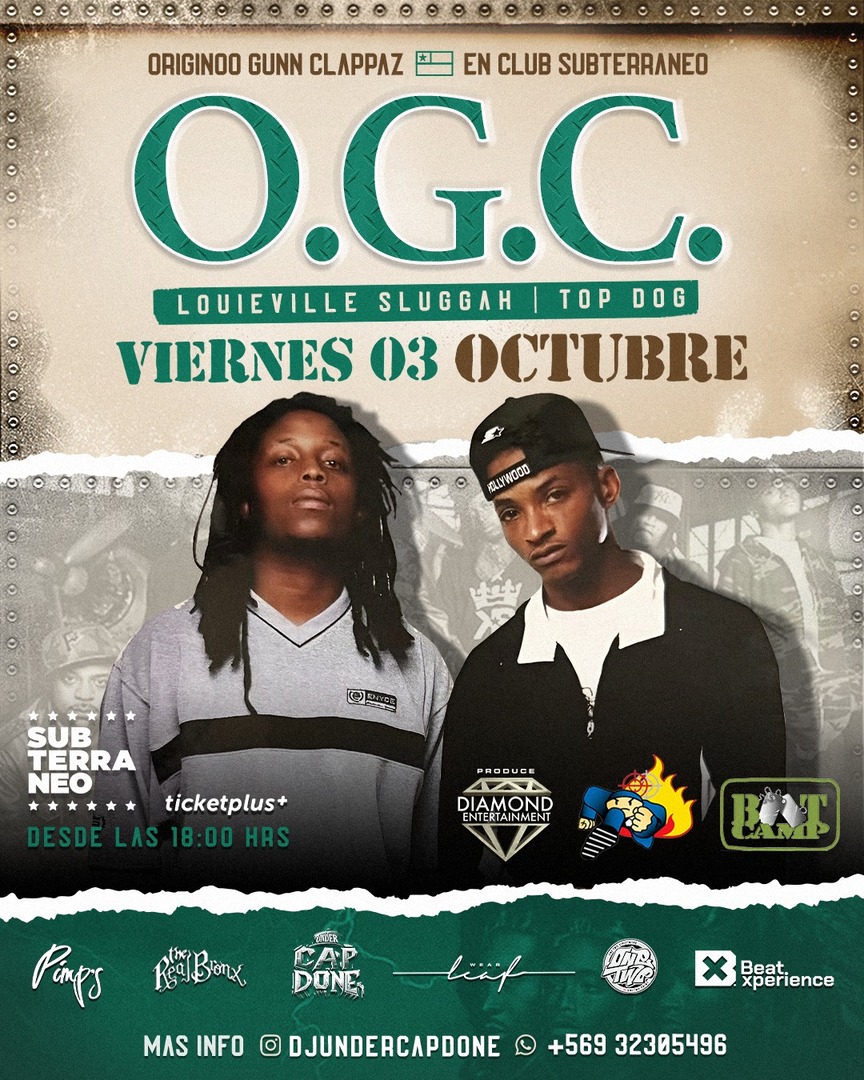 O.G.C. Originoo Gunn Clappaz ★ VIERNES 03 OCTUBRE ★ Club Subterráneo