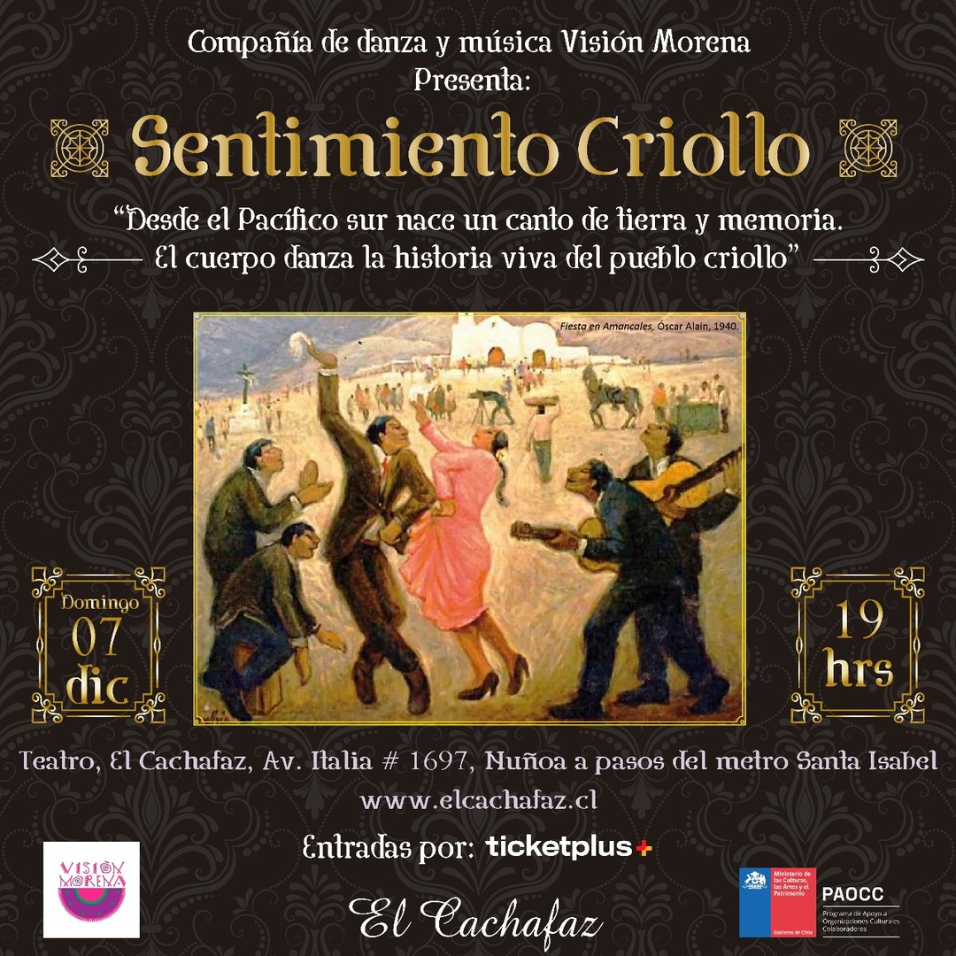 Ciclo de Danza-Sentimiento Criollo-Domingo 7 Diciembre 19 hrs