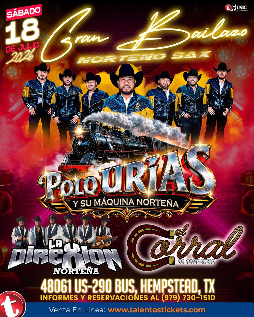Polo Urias y La Maquina Norteña en El Corral de Hempstead, Texas