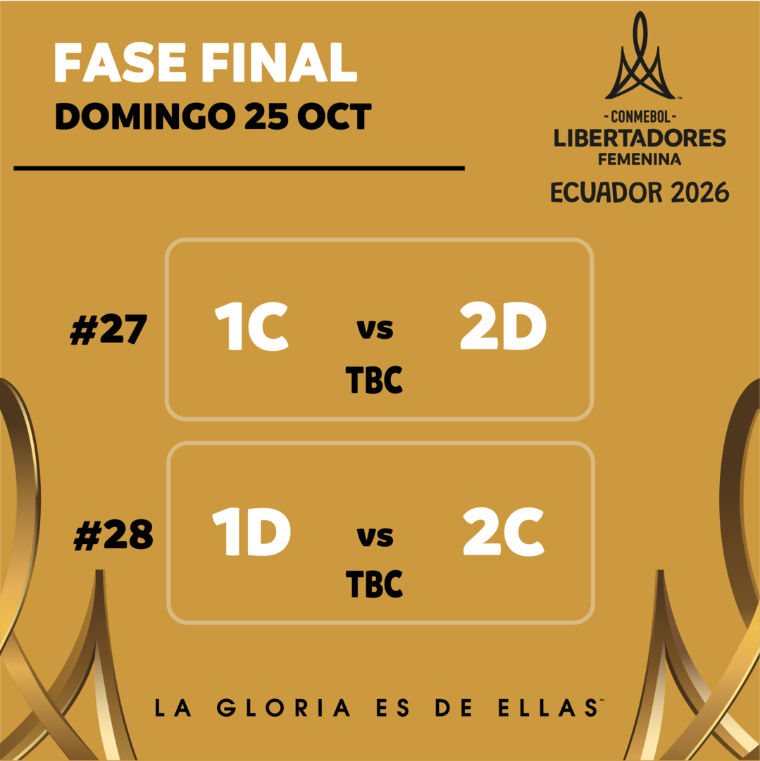 #27 1C vs 2D / #28 1D vs 2C / CONMEBOL Libertadores Femenina 2026™ / Fase Final