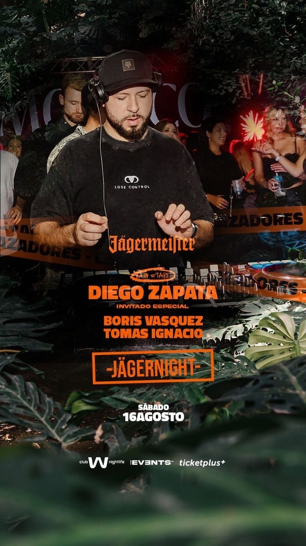 Sábado 16 JagerNight Cazadores ❄️🦌 2 Pistas de baile 🪩 Club W DJ DIEGO ZAPATA
