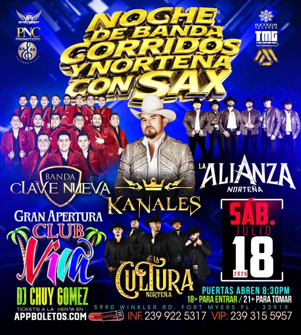Banda Clave Nueva-Kanales-Alianza Nortena-La Cultura Nortena-Club Viva