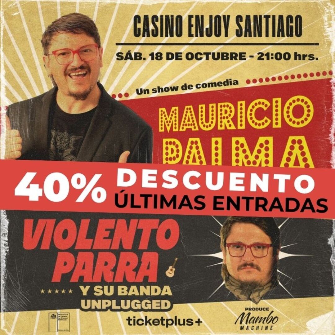 MAURICIO PALMA EN PERSONA "VIOLENTO PARRA Y SU BANDA UNPLUGGED" en Enjoy Santiago