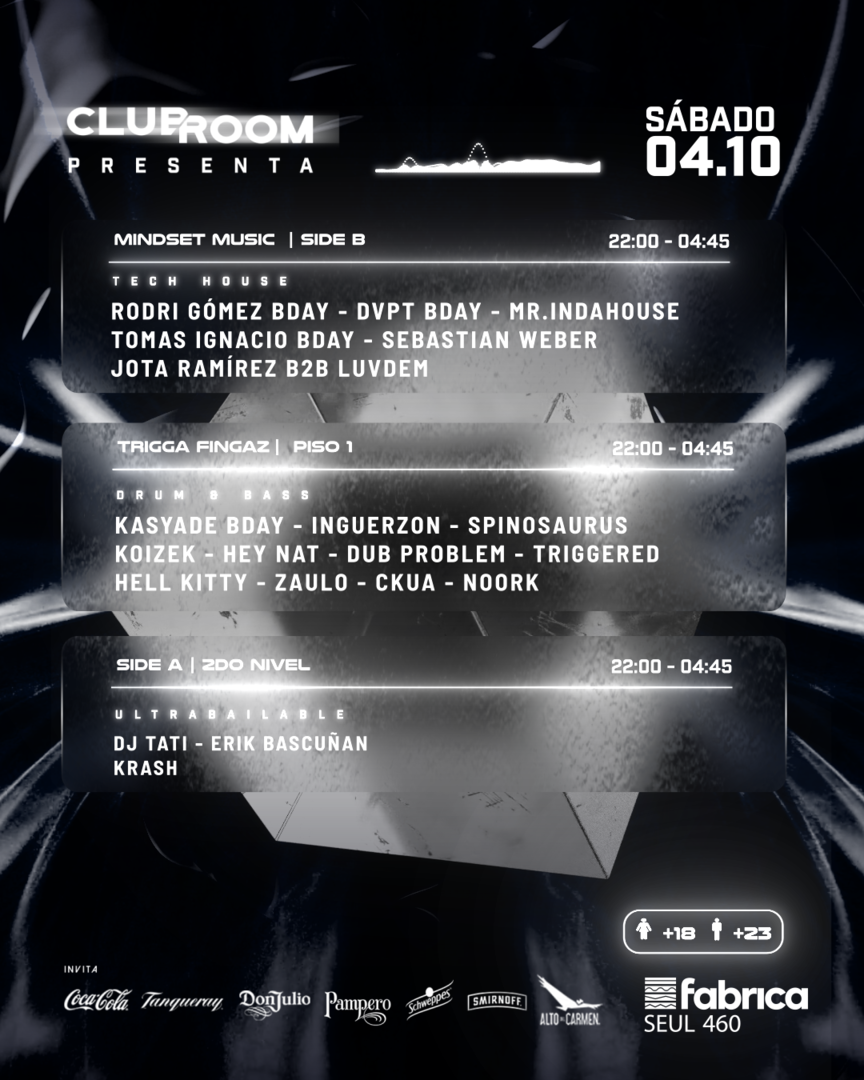 Clubroom Presentan @ Sábado 04 Octubre
