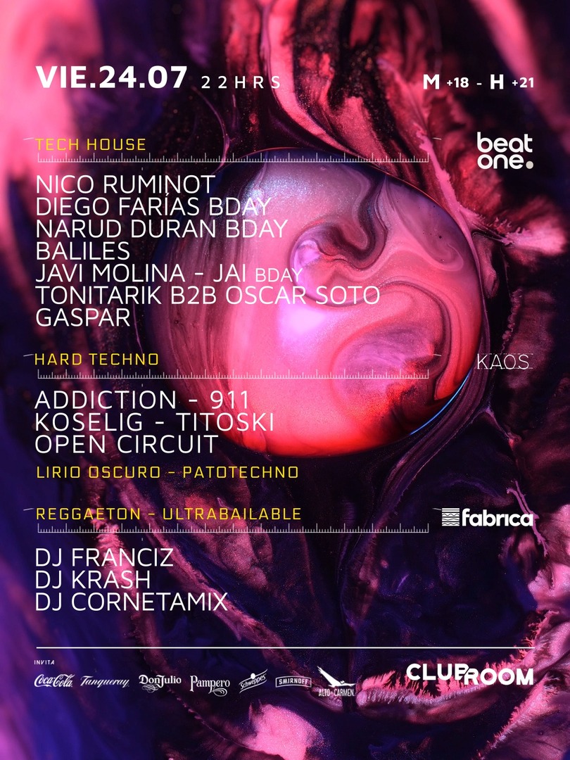 Clubroom Presenta @ Viernes 24 Julio