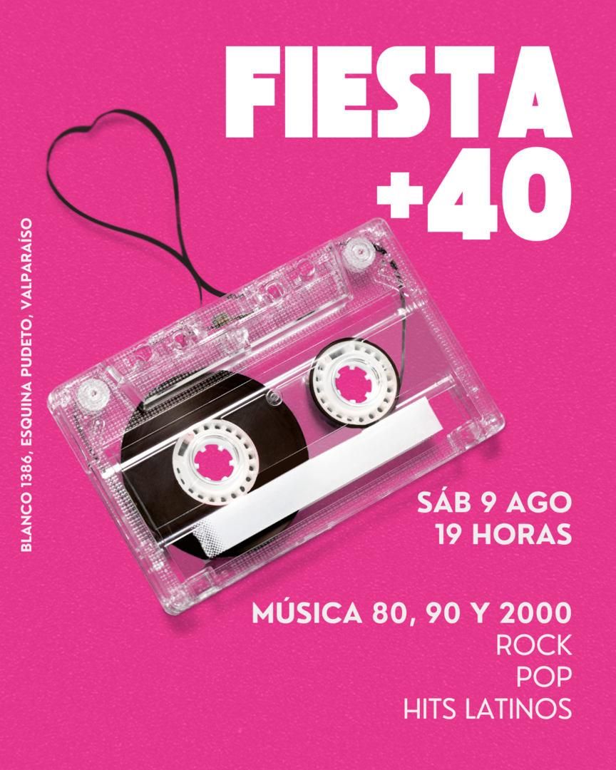 Tercera edición Fiesta para mayores de 40 años - sábado 9 de agosto desde 19:00 horas