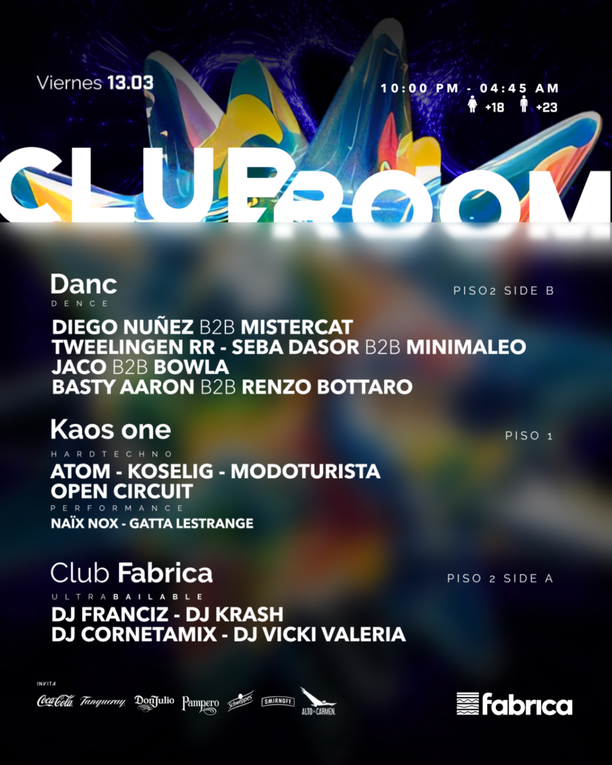 Clubroom Presenta @ Viernes 13 Marzo