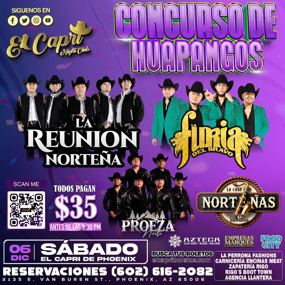 La Reunion Nortena-La Furia Del Bravo-Proeza Norte-Concurso de Huapangos