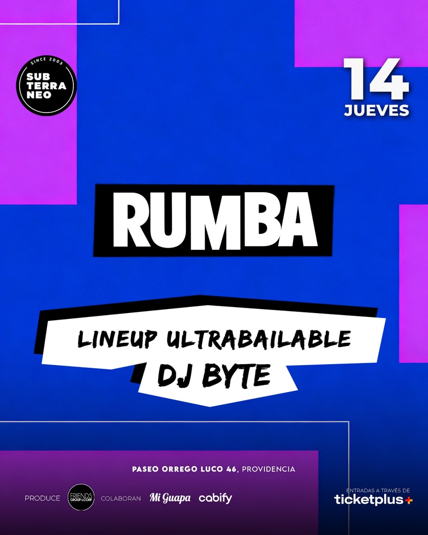RUMBA Full Ultrabailable ★ JUEVES 14 MAYO ★ Club Subterráneo (+21M & +23H)
