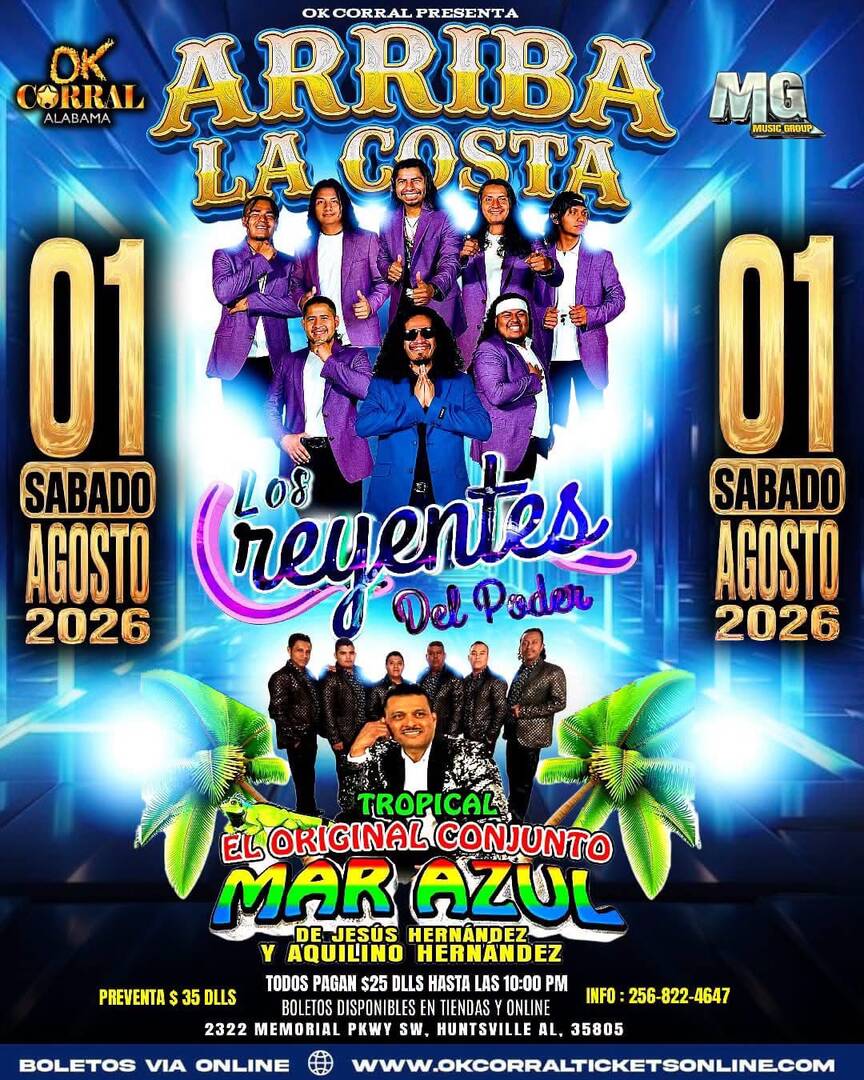 Los Creyentes del Poder-El Original Conjunto Mar Azul-Arriba La Costa