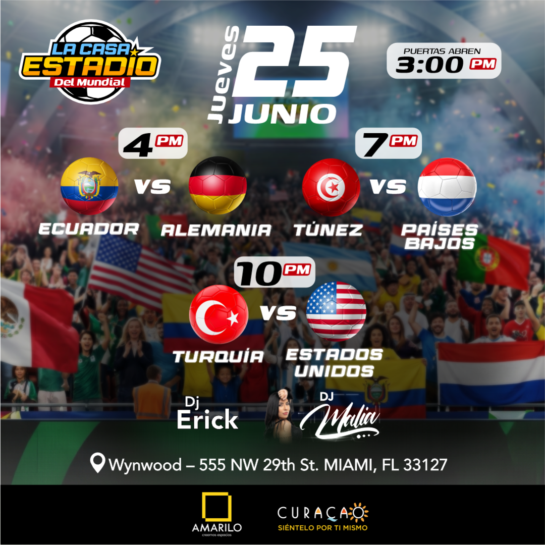LA CASA ESTADIO DEL MUNDIAL - Ecuador vs Alemania & Túnez vs Países Bajos & Turquía vs Estados Unidos