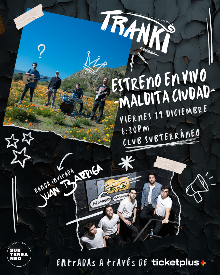 TRANKI: Lanzamiento "Maldita Ciudad" ★ VIERNES 19 DICIEMBRE ★ Club Subterráneo