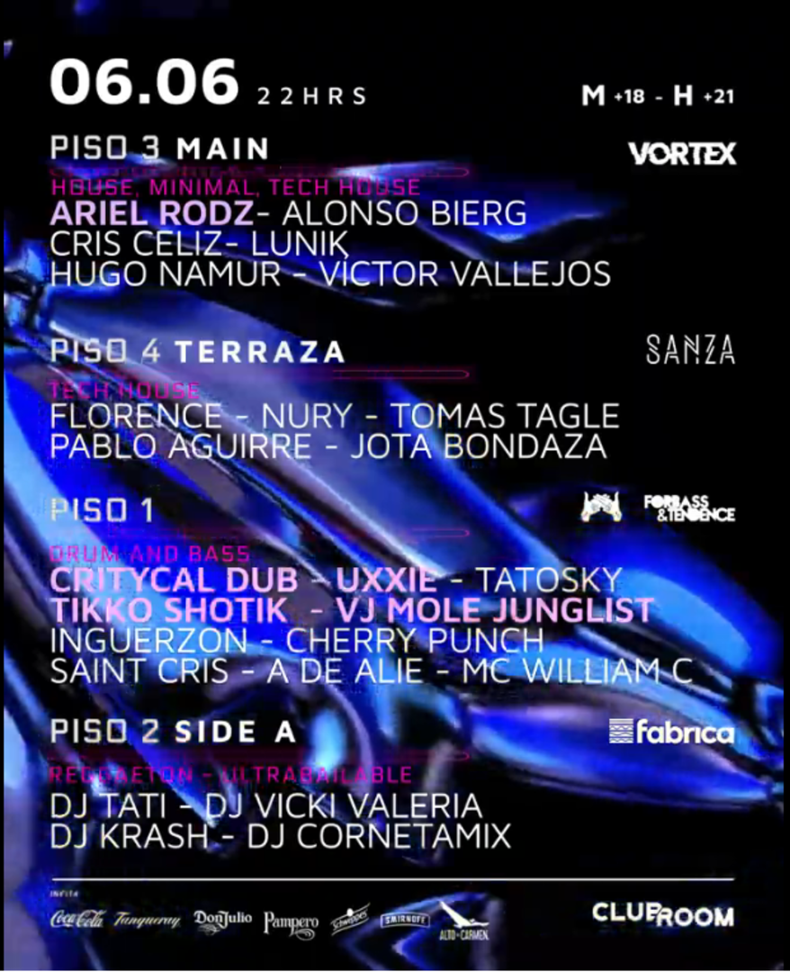 Clubroom Presenta @ Sábado 06 Junio