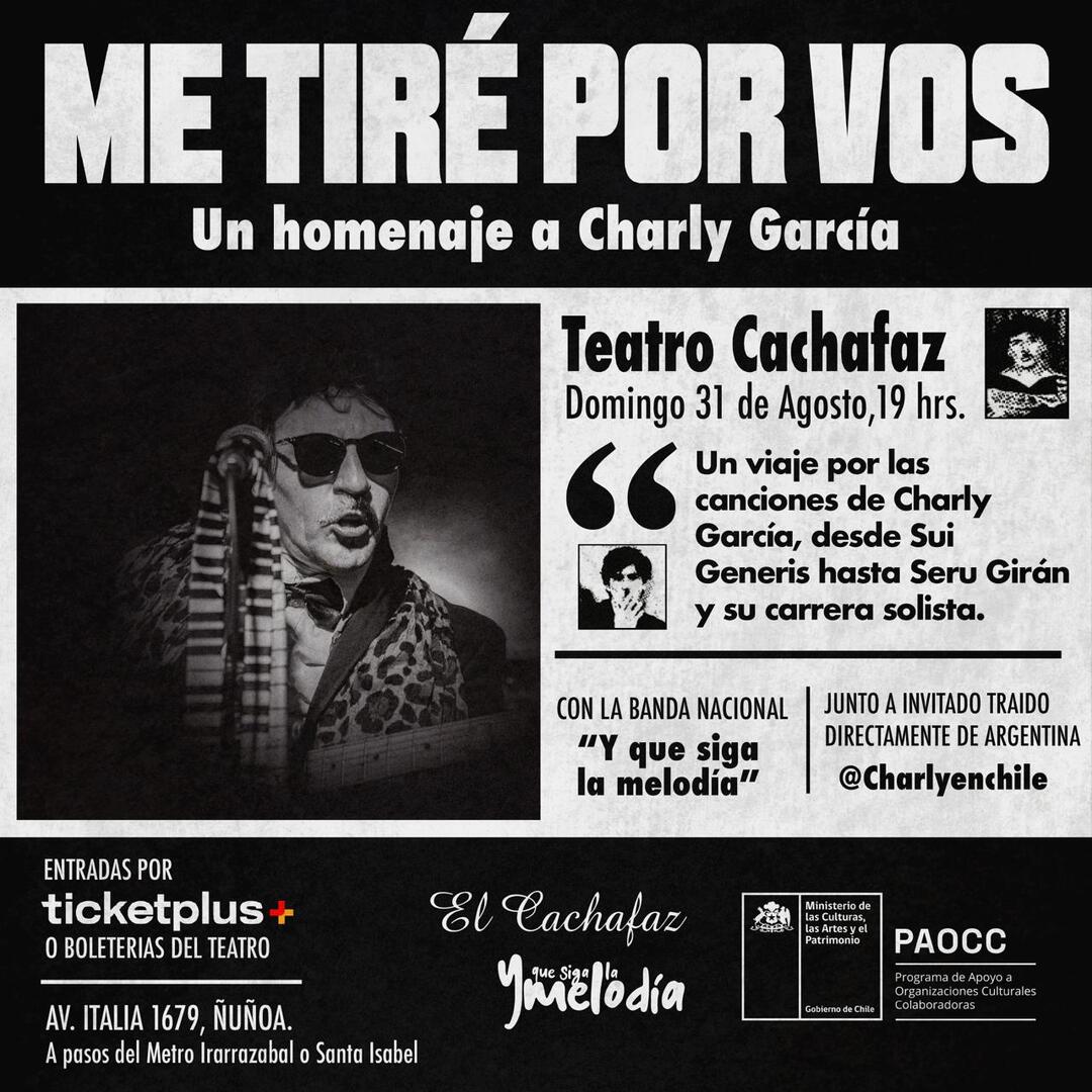 Ciclo de Música-Tributo a Charly Garcia- Domingo 31 Agosto